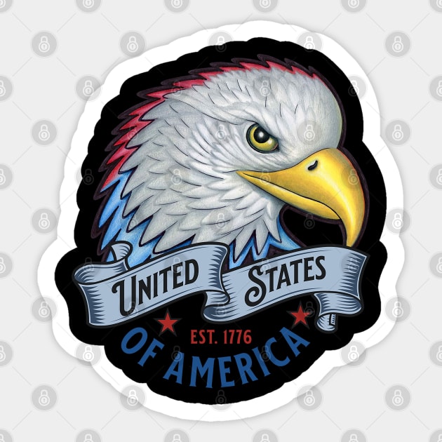 United States of America Sticker by Danny Gordon Art